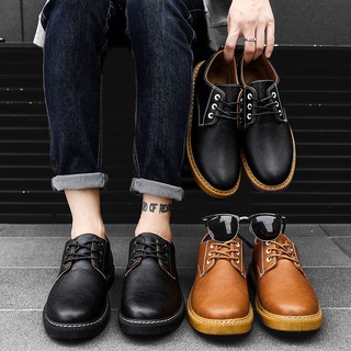 รองเท้าลำลอง รองเท้าหนัง ทรงหัวแหลม Oxfords สำหรับผู้ชาย เหมาะกับงานแต่งงาน Men Leather Shoes