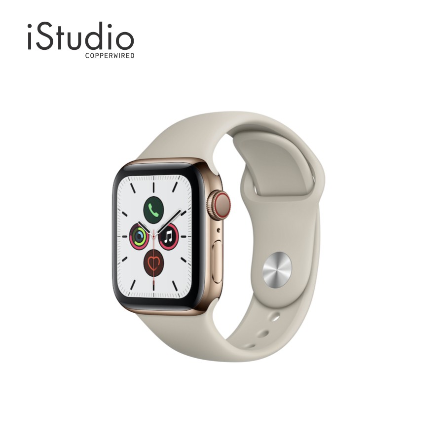 Apple Watch Series 5 (GPS + Cellular) Stainless Steel Case with Sport Band by iStudio by copperwired