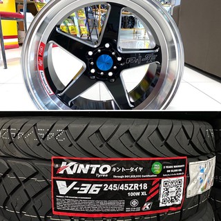 แม็กขอบ18 ประกอบยาง 245/45R18 (4ล้อ)