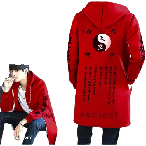 เสื้อแจ็กเก็ตกันหนาว มีฮู้ด ลายการ์ตูนอนิเมะ Mikey Tokyo Revengers Robes Tenjiku Robe one piece Toum