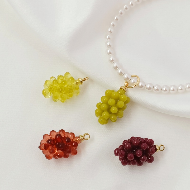 14k สี Retention ขนาดเล็กประณีตองุ่นจี้สร้อยข้อมือสร้อยคอจี้ DIY อุปกรณ์เสริม