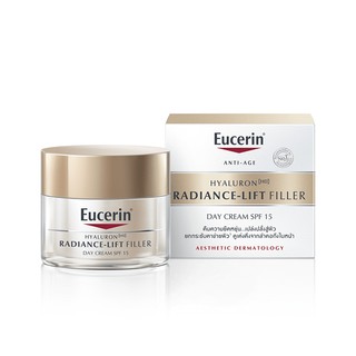 (1ชิ้น)Eucerin Hyaluron (HD) Radiance-Lift Filler Day Cream Spf15 50มล ยูเซอริน ไฮยาลูรอน เรเดียนซ์-ลิฟ ฟิลเลอร์ เดย์