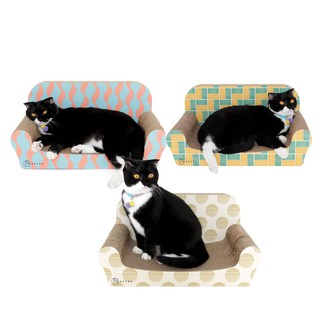 KAFBO Cat Sleeper Sofa - ที่ลับเล็บแมวโซฟาใหญ่ ที่ฝนเล็บแมว ของเล่นแมว โซฟาแมว ที่นอนแมว กระดาษฝนเล็บ โซฟาที่ลับเล็บแมว