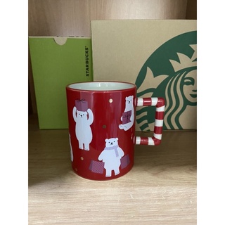 Starbucks แก้ว ceramic mug Gift Wrapping Bear 12oz.