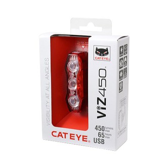 Cateye ViZ450 TLLD820R ไฟท้าย ชาร์จ USB ใหม่ล่าสุด