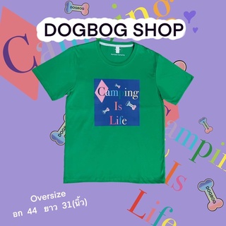 เสื้อยืดผ้าฝ้ายพิมพ์ลายขายดีDogbogเสื้อยืดคอกลมผ้าcottonลายcamping