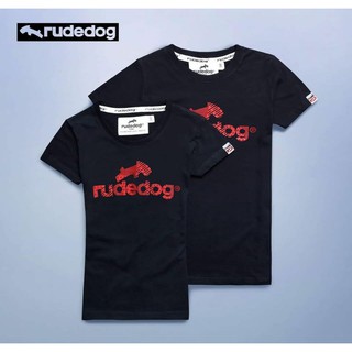 Rudedog​ เสื้อยืด​ สีดำ รูทด็อก​ รุ่น​ Logo​2018 เสื้อยืดRudedog​ เสื้อRudedog