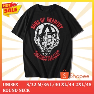 เสื้อยืดคอกลม Cotton 100% สกรีนลาย SONS OF ANARCHY VER.2(แขนสั้น)