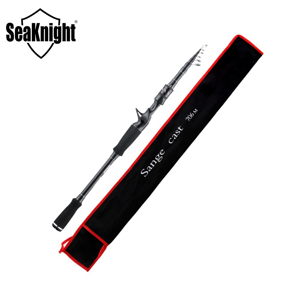 Seaknight Sange II M MH 2.1-2.4m Carbon Telescopic Casting/Spinning Travel Fishing Rod 7-25g 8-18LB