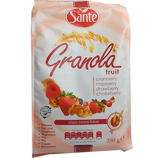 Sante Granola with Fruit 350g ซองเต้กราโนล่าผสมผลไม้ 350 กรัม