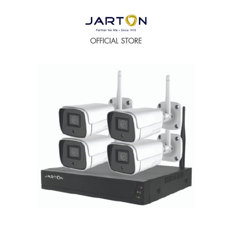 JARTON ชุดกล้องวงจรปิดไร้สาย 4 CH 2MP สมาร์ทโฮม Wi-Fi รุ่น 131211