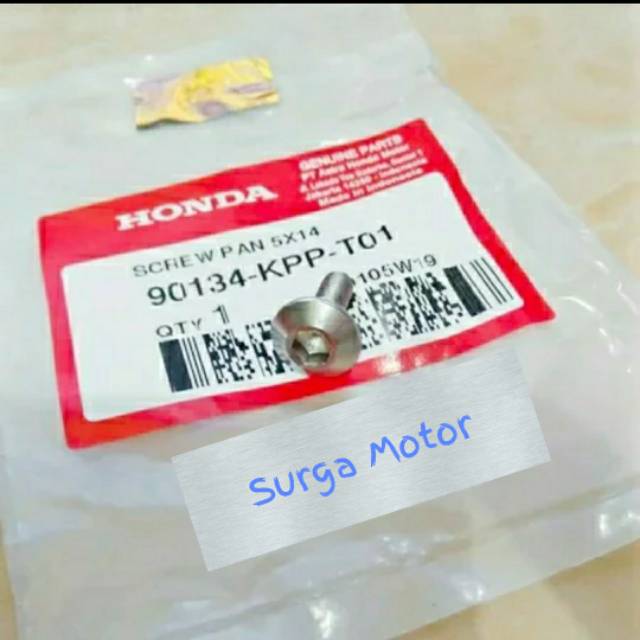 Fairing bolt L สกรูกุญแจ 5x14 ฝาครอบน็อตเมตร visor cowl body CB150R CB CBR 150 R 90134-KPP-T01 90134