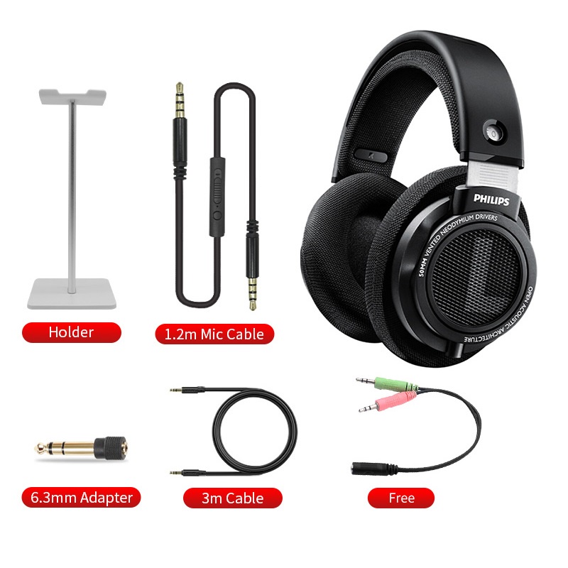 Philips SHP9500 หูฟังครอบหูสเตอริโอความแม่นยําสูงใหม่เอี่ยม SHP 9500