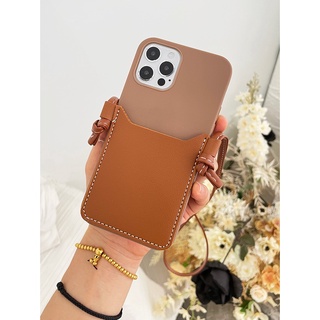 Casing oppo A54 A94 F3 PLUS F5 F7 F9 F11 PRO realme 3 5 pro 5i 6i 5s c1 c15 c12 c11 c17 c20 Luxury Leather Card Holder soft Phone Cases with cross body strap