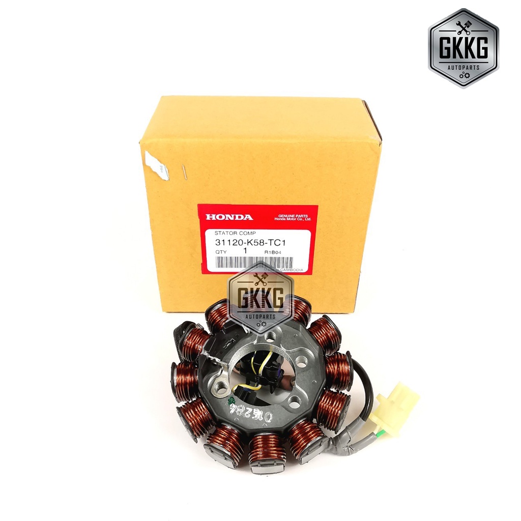 ฟินคอยน์ ขดลวดสเตเตอร์ (สตาร์ทมือ,เท้า) แท้ศูนย์ 100% HONDA WAVE110i LED (2019-2020) รหัสสินค้า 31120-K58-TC1