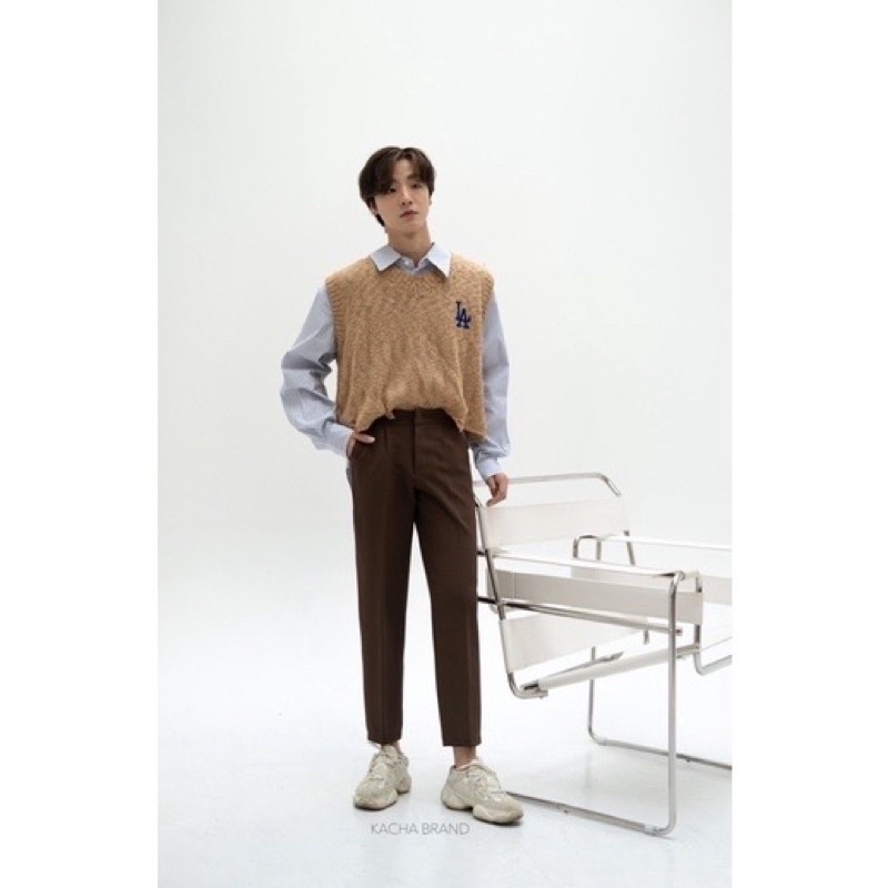 กางเกงสแลค สีน้ำตาล kacha brand size xl