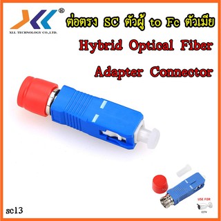 ต่อตรง SCตัวผู้/FCตัวเมีย Hybrid Optical Fiber Adapter Connector