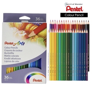 Colour pencils By Pentel ดินสอสีไม้36สี