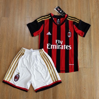 ชุดฟุตบอลเด็กย้อนยุค เอซี มิลาน AC Milan ปี 2012/13 งานเกรด AAA