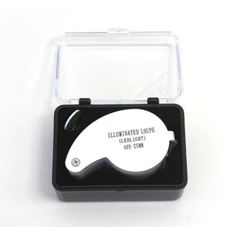แว่นขยายส่องเครื่องประดับ jewelers loupe 40x25 มม. 2 led