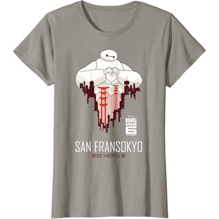 เสื้อยืดผ้าฝ้ายพรีเมี่ยม เสื้อยืด พิมพ์ลายกราฟิก Disney Big Hero 6 TV Series Baymax SF Love