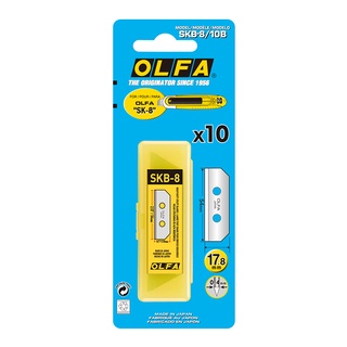 OLFA ใบมีดคัตเตอร์ SKB-8/10B ขนาด 17.8 มม.สำหรับมีดคัตเตอร์เซฟตี้ SK-8