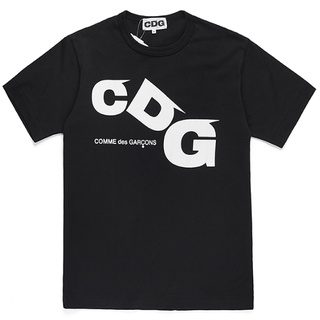 ใหม่ เสื้อยืดแขนสั้นลําลอง พิมพ์ลาย play comme des garcons CDG สําหรับผู้ชาย ผู้หญิง