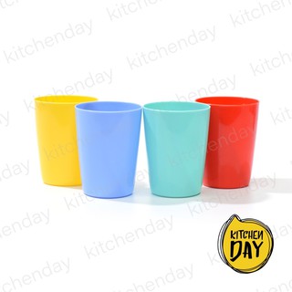 (4 สี) แก้วน้ำพลาสติก แก้วพลาสติก ถ้วยน้ำ NO.002