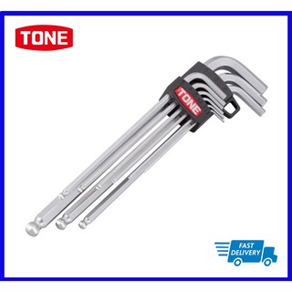 Tone Hex Key Wrench L-Type ประแจแอลหกเหลี่ยมหัวบอล BL900 9 ชิ้น (1.5,2,2.5,3,4,5,6,7,8,10)