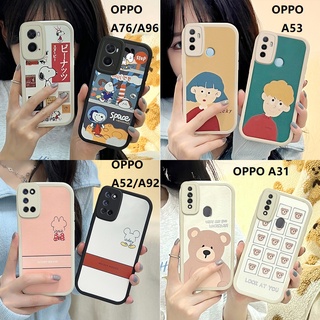 Mickey Snoopy เคท OPPO A76 A96 A52 A92 Soft Case Boy&amp;Gril เคส OPPO A53 Phone Cover OPPO A31 A15s เคสโทรศัพท์