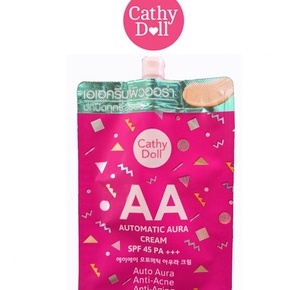 Cathy Doll AA Automatic Cream SPF45 PA+++ เคทีดอลล์ เอเอ ออโต้เมติก ออร่าครีม ฝาหมุน (1ซอง)