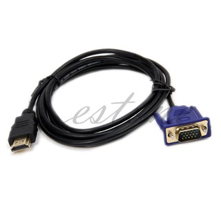 Wili 6 ฟุต 1 . 8 ม. 1080 P Hdmi Gold Plated Male To Vga Hd - 15 Male อะแดปเตอร์แปลงสายเคเบิ้ล