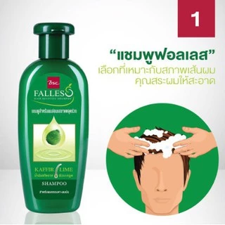 FALLES แชมพู ฟอลเลส สูตรผมแข็งแรงสุขภาพดี 300ml. 1 ขวด เขียวเข้ม