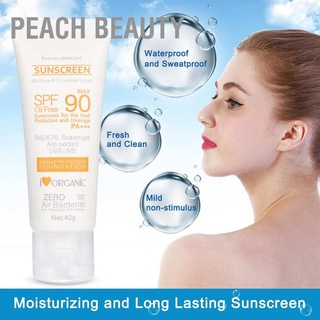 Peach Beauty Spf50+ โลชั่นกันแดดป้องกันรังสียูวีให้ความชุ่มชื้นไวท์เทนนิ่ง