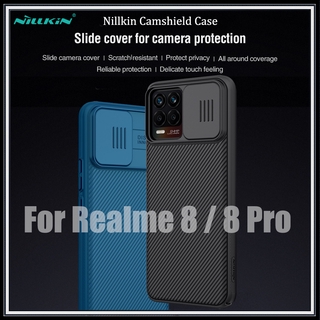 Nillkin เคสโทรศัพท์มือถือ PC แบบแข็ง ป้องกันกล้อง คุณภาพสูง สีดํา สําหรับ Realme 8 Pro 4G