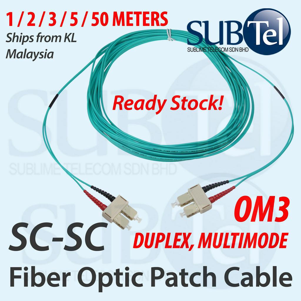 Sc-sc Multi Mode Duplex Fiber Optic Patch สายไฟ OM3 50/125 MM DX LAN จัมเปอร์ 10G Gigabit Multimode 