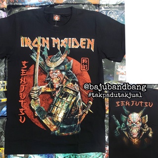 เสื้อยืด พิมพ์ลายวงร็อค Iron Maiden Senjutsu Samurai Baju สไตล์วินเทจ | ร็อคร้อน | ร็อคใช่ | เสื้อยืดผ้าฝ้าย 100% พิมพ์ลายวงร็อค lelaki ขนาดใหญ่ สีดํา พลัสไซซ์ XS-XXXL ของขวัญวันเกิด สําหรับผู้ชาย