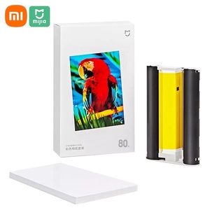 กระดาษเครื่องปริ้น xiaomi 80 แผ่น 6 นิ้ว 148X100 มม. 80 แผ่น สําหรับ Xiaomi Mijia Photo Printing Paper