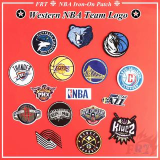 nba - แผ่นผ้าลายโลโก้ทีมตะวันตก diy สําหรับเย็บปักตกแต่งเสื้อผ้า 1 ชิ้น