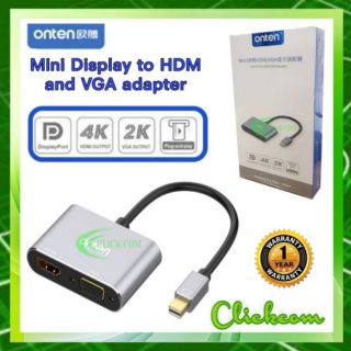 Onten OTN-5131B Mini DisplayPort to HDMI VGA Adapter Converter 4K