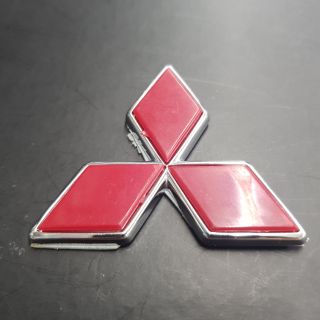 Logo Mitsubishi ขอบแดง ขนาด 10,11.5cm