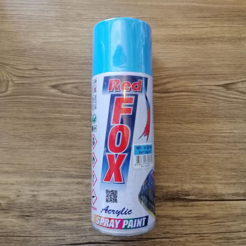 สีสเปรย์สีฟ้า​ SKY​ BLUE​ พ่นได้ทุกสภาพผิว​ ยี่ห้อBOSNY​ REDFOX ออกใบกำกับภาษีได้