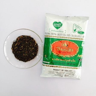 ชาเขียว ชาตรามือ ชาเขียวผงปรุงสำเร็จ 200 กรัม ChaTraMue Brand Green Tea Mix 200 G.