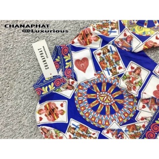 ชุดเดรสแขนยาวลาย D&amp;G คอปกเซิ๊ตงานป้ายCHANAPHAT  จัดจำหน่ายโดยร้าน#CHANAPHAT @Luxurious