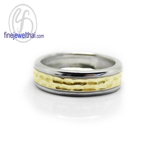 Finejewelthai-แหวนเงิน-เงินแท้925-ชุบทอง-ชุบพิ้งค์โกลด์-Silver-Ring-R133600wg-g/ pg (ราคาต่อวง เลือกสีตัวเรือนได้)