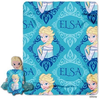 = SALE = Disneys Frozen Elsa Character Pillow and Throw Set ผ้าห่มตุ๊กตาเอลซ่าของแท้ จากดิสนีย์โฟสเซ่น