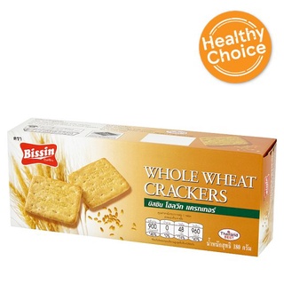 🔥HOT🔥 บิสชิน โฮลวีท แครกเกอร์ 180กรัม Bissin Whole Wheat Crackers 180g