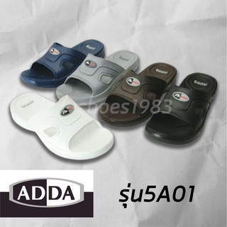 รองเท้าแตะ ADDA รองเท้าสวมชาย 5A01 สี ดำ กรม ขาว ไซส์ 7-10