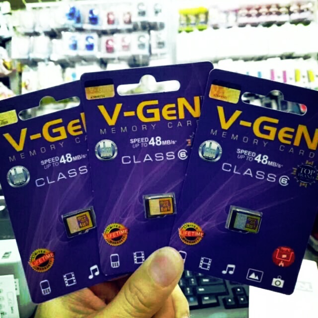 Vgen MicroSD Card Class 6 4GB 8GB 16GB 32GB การ์ดหน่วยความจํา Hp V-Gen การ์ดหน่วยความจํา Hp V Gen Micro SD