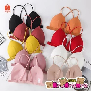 [ส่งจากไทย] 𝑩𝒓𝒂𝑩𝒓𝒂𝑩𝒓𝒂 #bra-098 บรา เสื้อใน ตะขอหน้า หลังไขว้ สีลูกกวาด